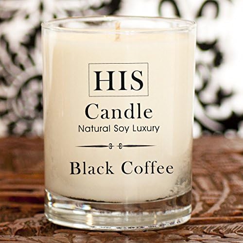 HIS Man Candle - Black Coffee Soy Man Candle in a 13 oz. Whiskey Glass