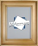 2-3/4 Mirror with Gold Flat Panel Frame
