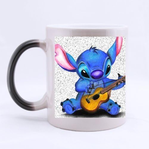 2buymore Mug Lilo and Stitch Drawings11 OZ Morphing Mug Heat Sensitive Color Changing 100% Ceramic Coffee/Tea Cup Morphing Mugs