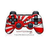 Sony PS3 Controller Decal Style Skin - Japanese Rising Sun Red