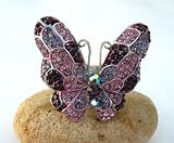 Fabulous Fashion Stretch Rings-Gorgeous Butterfly Design w/Rhinestones Around ,Elegant and Attractive,One Size Fits All (4cm x 5cm) A Great Gift For Your Friends or Loved Ones.Put On a Touch Of Unexpected Whimsy Whenever You Wear This Too-Cute Critter. Encrusted With Vibrant Multi Colored Crystals and Perched On a Comfortable Easy-to-Wear Stretch Band, This Playful Fashion Stretch Ring Can be Worn Every Day With Anything! Lots of Fun to Wear. One Size Fits Most.