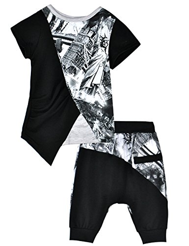 LaLaMa Kids Clothes Spots Harem Pants Casual Boys Outfits Sets Top T-Shirt 4-5Y