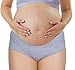 Intimate Portal Women Under the Bump Maternity Panties Pregnancy Cotton Underwear 3-Pk Black White Gray M