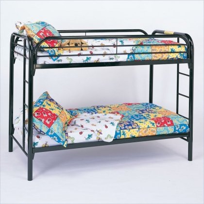 Twin Size Metal Bunk Black Finish