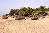 Fishing Baskets at a Beach in Vietnam - Peel and Stick Wall Decal by Wallmonkeys