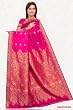 Hot Pink Art Silk Sari Saree Wrap