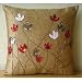 Tulip Sparkle - Decorative Pillow Covers - Silk Pillow Cover Embellished with Sequins