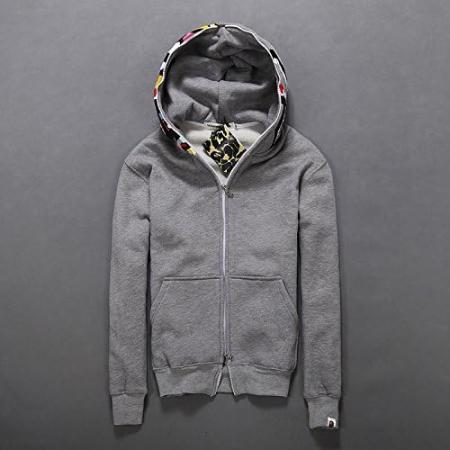 AMU Men's Fashion Outdoor Tracksuit Casual Hip-Hop Funny Shark Coat
