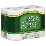 Green Forest Bath Tissue, 2 Ply, White, 12-Pack (Pack of 4)