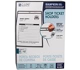 Shop Ticket Holders, Letter, Clear Front and Back with Black Stitching, 25/BX -:- Sold as 2 Packs of - 25 - / - Total of 50 Each by C-Line