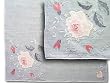 Sweet, Sheer Handkerchief with Pink and Peach Roses