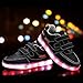 EQUICK Light Up Shoes Kids USB Charging Flashing LED Sneakers 11 Colors Modes Boys Girls,CLD02,01,32