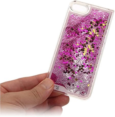 iPhone6 Aqua Sparkling Star Case, Apple iPhone 6 Hard Cover - Retail Packaging (Hot Pink Star)