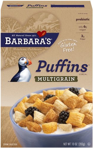 Barbara's Bakery Puffins Cereal, Multigrain, 10-Ounce Boxes (Pack of 12)