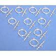 10 Sterling Silver Toggle Clasps Swirl Bracelet Parts