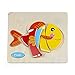 LandFox Toy,Baby Kids Wooden Cute Fish Puzzle Training Toy
