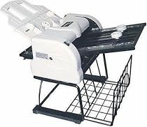 Dynafold AF-300 Paper Folding Machine, Multiple Size, Max Speed per hr 4000, Folds letter size, legal, or A4 size paper, Folds up to 3 sheets of paper manual feed at a time, Unit comes with desk stand and metal paper catch, Handles large volumes of paperwork
