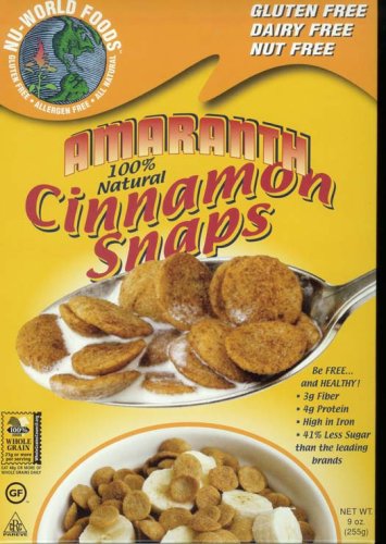 Amaranth Cereal Snaps - Cinnamon by Nu-World Amaranth