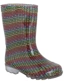 Capelli New York Rainbow Heart Printed Girls Basic Body Rain Boot