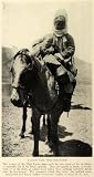 1930 Print High Pamir Woman Horse Nomadic Life Costume Pantaloons Baby Kirghiz - Original Halftone Print