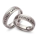Unique Trauringe Eheringe Hochzeitsringe Edelstahl Lasergravur R9111lg
