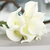 Linyuan 安定した品質 8pcs Real Touch Fake Latex Artificial Calla Lily 花 Flower Arrangement Party アールデコ Dec