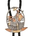 Copper Toned "Championship Rodeo" Cowboy Bullrider Bolo Tie