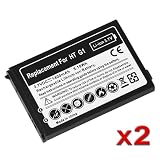 2x Battery 1400mAh for HTC T-Mobile G1 Android Phone ~ eForCity