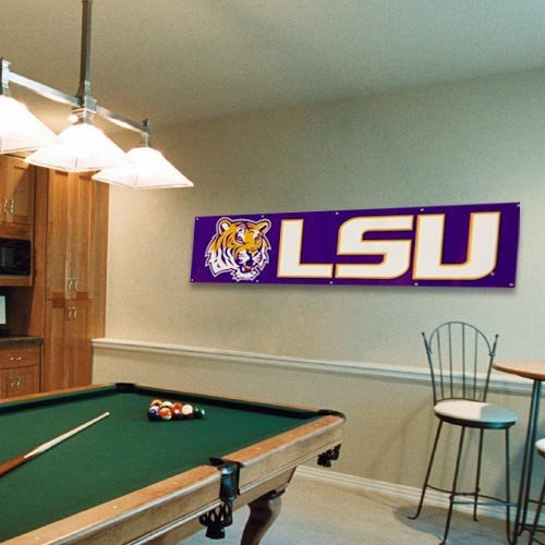 LSU Tigers 8' x 2' Applique & Embroidered Banner