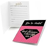 Girls Night Out - Bachelorette Party Fill-in Invitations (8 count)