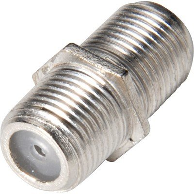 Pair of F-Type Satellite or Cable Coaxial Connectors - use to join or extend Cables