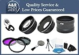 High Definition 0.45x Wide angle and 2x Telephoto Lens Kit Plus 3 Filters and Lens Adapter For Sony DSC-RX100 Camera