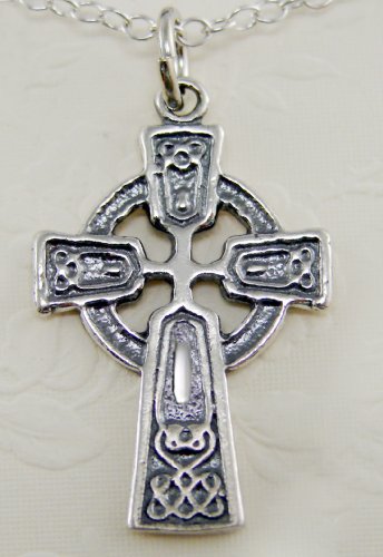 Small Sterling Silver Celtic Cross Pendant/Charm