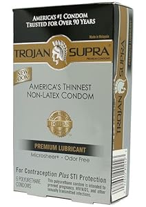 Trojan Supra Microsheer Non-latex Lubricated Condoms 6 Ea Pack of 2