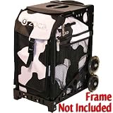Zuca SIBMU243 Sport Insert Bag Muca Black White Cow Print W Pink Lining 89055900243