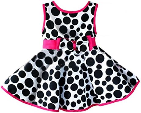 Weixinbuy Kids Girls Circle Printed Sleeveless Bowknot Princess Dress S