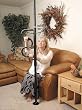 Standers Security Pole and Curve Grab Bar, Metallic Black