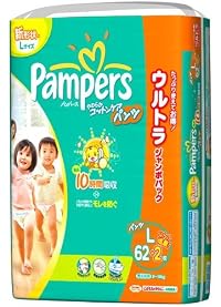 パンパース やわらかコットンケアパンツ ウルトラジャンボ L 62+2枚×3(192枚)