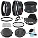 Professional Kit for PANASONIC Lumix DMC-LX5 and LEICA D-Lux 5 - Includes: 0.45x Wide Angle (w/ Macro Portion) and 2.0x Telephoto High Definition Lenses + 52MM Aluminum Lens Adapter Tube + Auto Lens Cap + UV and Polarizer Filter + Tulip Flower Lens Hood + Center Pinch Lens Cap + Lens Cap Keeper Holder + Deluxe Cleaning Kit + Premium Goja Microfiber Cleaning Cloth