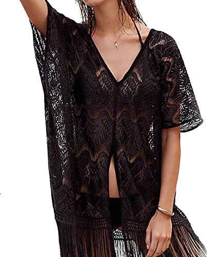 Hook Beach Fringed Tunic "Yalla" - Black