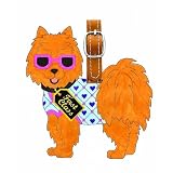 Pomeranian Dog Luggage Tag / Pet Carrier Tag