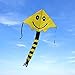 Hengda Kite For Kids YELLOW 47-inch Smiling Face Kite Delta Outdoor Sports Toy For Children
