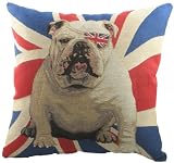Evans Lichfield Union Jack Winston Tapestry (Filled) Cushion, 18" x 18"
