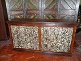 Hand Carved Teak Old Doors Chest Sideboard Buffet Furniture From India
