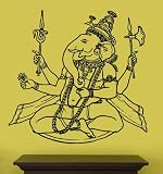 Vinyl Wall Art Decal Sticker Ganesha Ganesh Ganesa 21"x20"