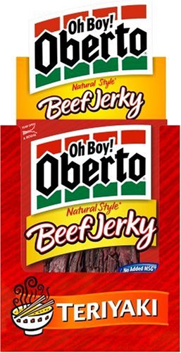 Oh Boy! Oberto Natural Style Beef Jerky Teriyaki, 1.9-Ounce Packages (Pack of 8) by Dried Beef