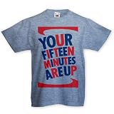 Your Fifteen Minutes are Up Kids T-Shirt, Heather Grey, 7-8
