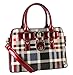 Rimen & Co. Patent Faux Leather Front Lock Mini Plaid Tote Handbag GZ-3078