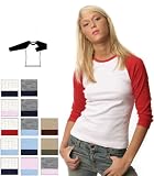 Womens 3/4 Sleeve Raglan Baby Rib 1x1 T