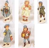 Antique Christmas Figurines/5pc Set